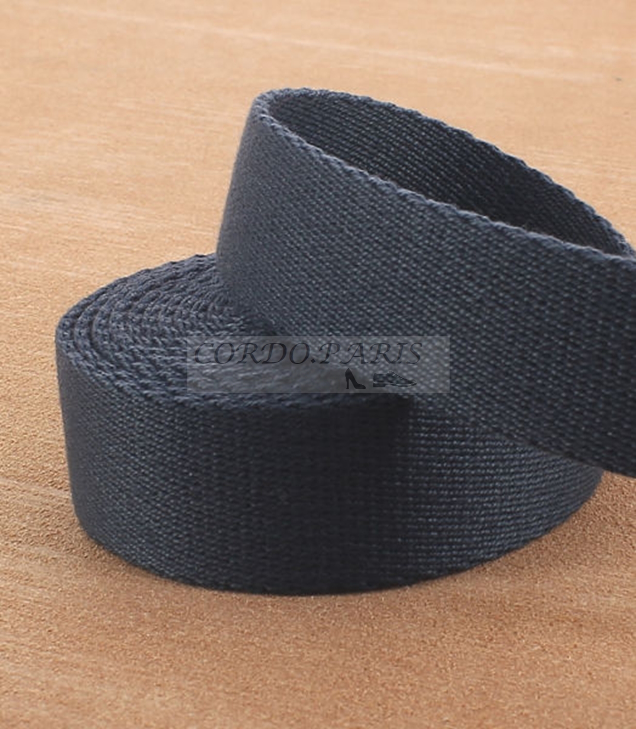 SANGLE POLYCOTON BLEU LARGEUR 25 mm