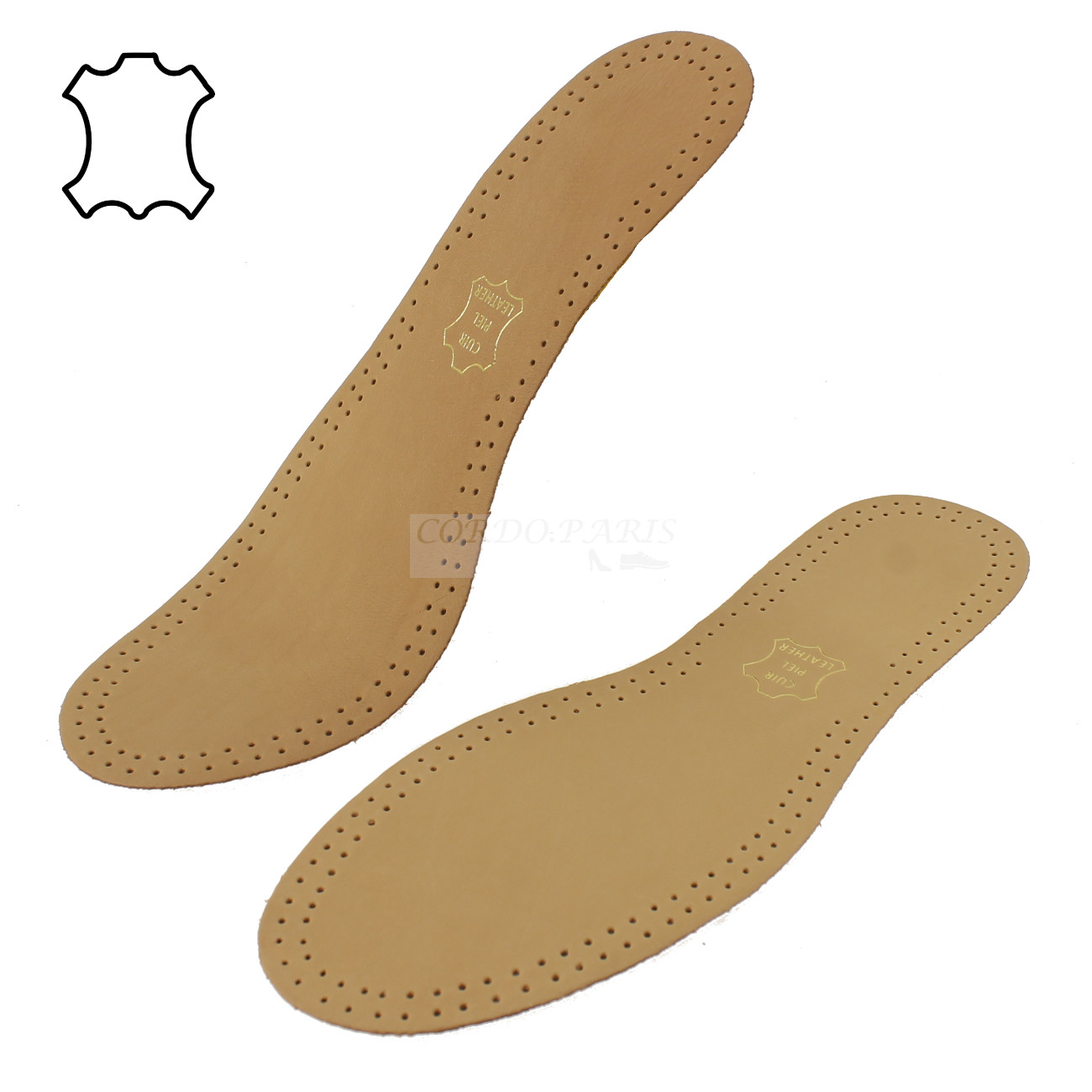 SEMELLE CHAUSSURE CUIR SUR CHARBON