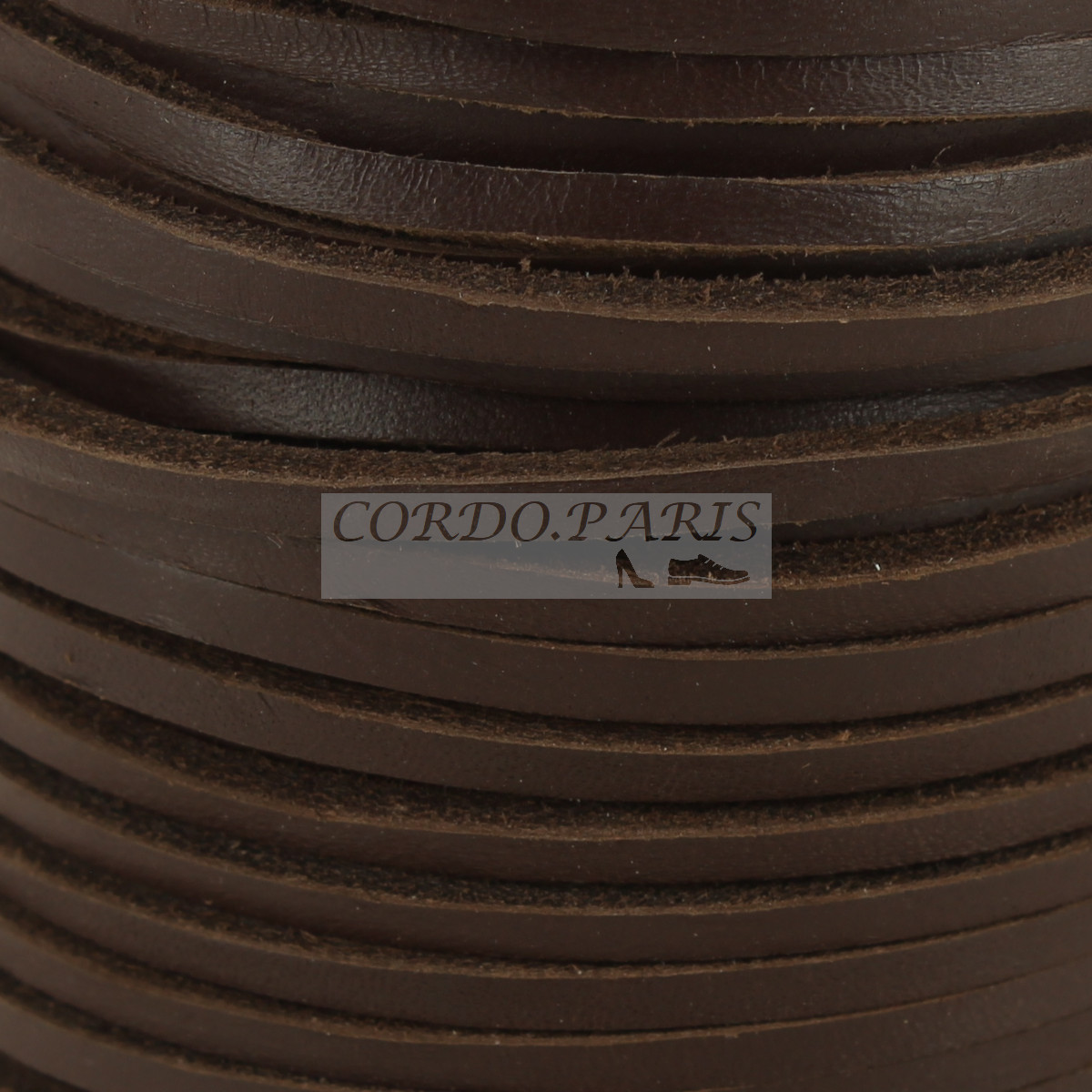 LACET CUIR MARRON FONCE CHAUSSURES BATEAU