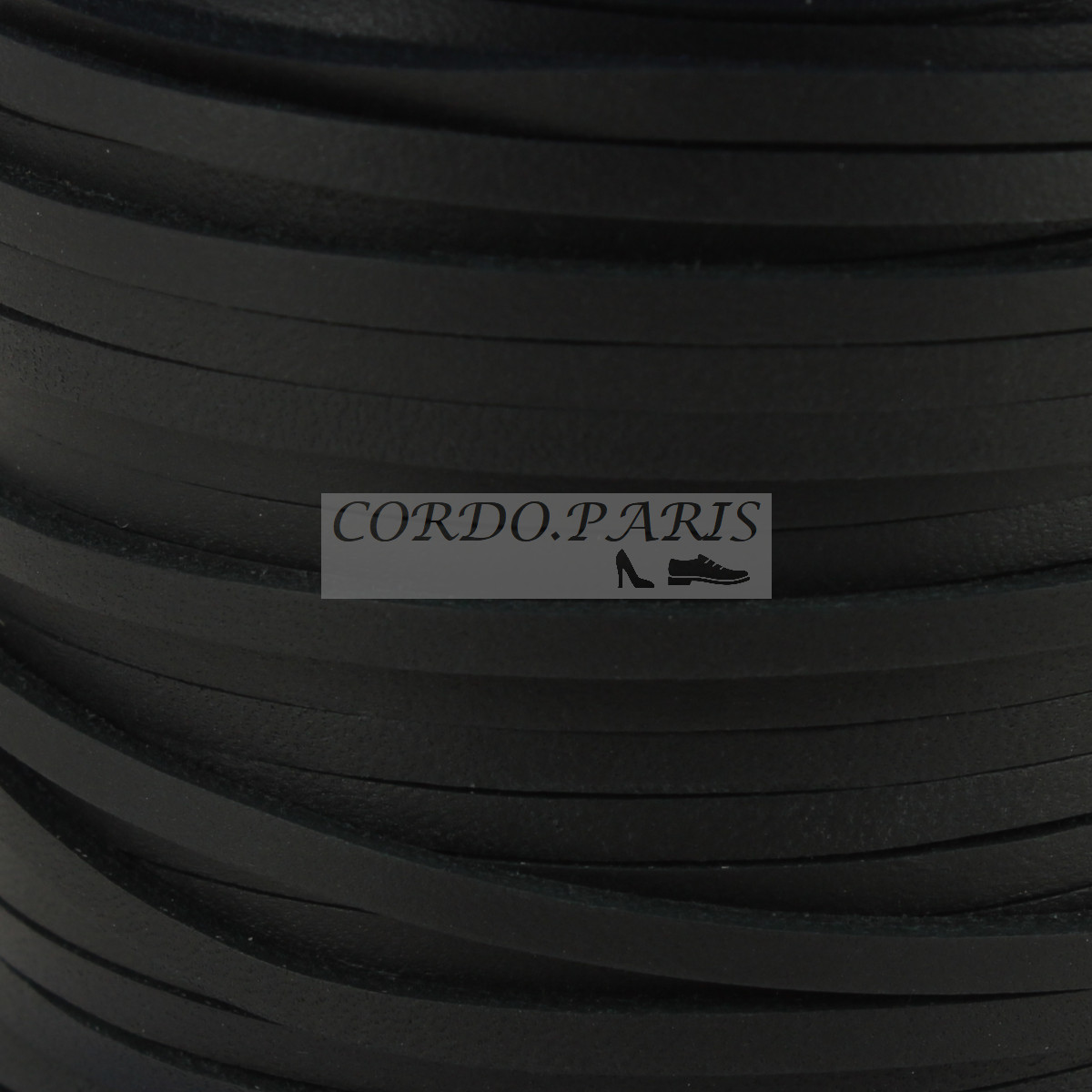 LACET CUIR NOIR CHAUSSURES BATEAU