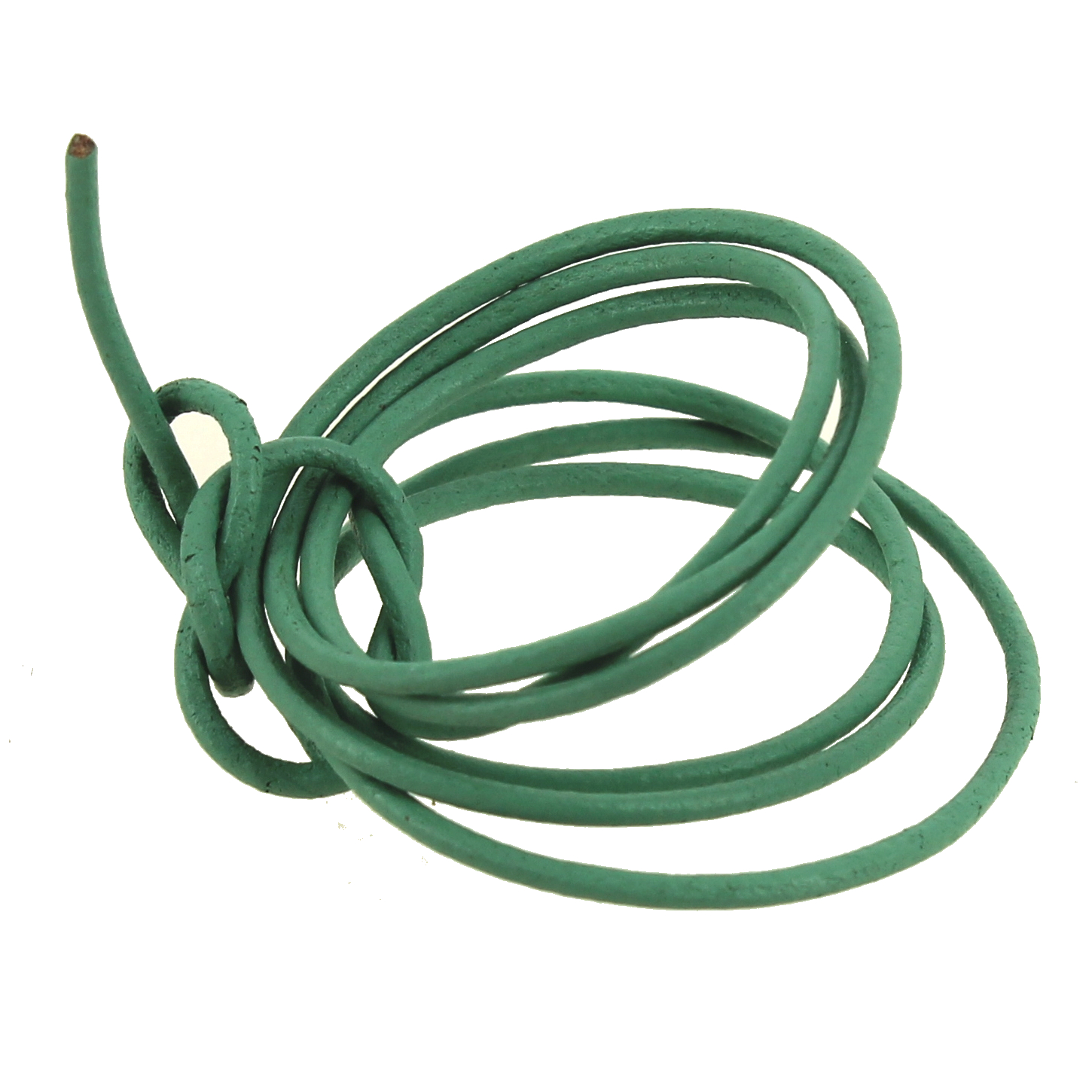 LACET CUIR ROND VERT MENTHE