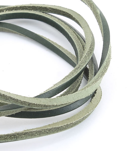 LACET CUIR VERT CHAUSSURES BATEAU