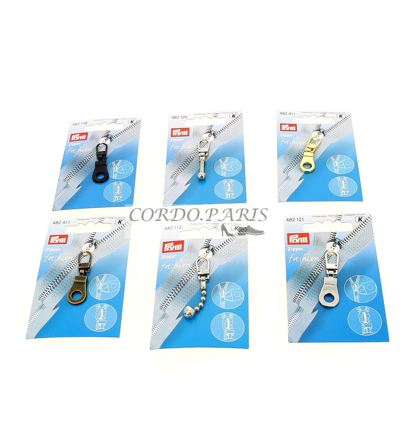 BLISTER ZIPPER PRYM CURSEUR