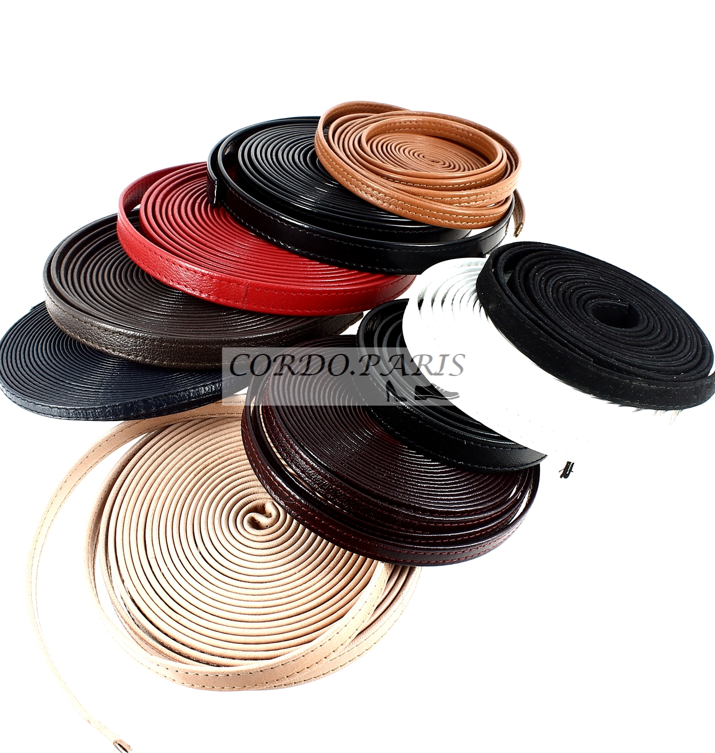 BRIDE DE CUIR PIQUEE 25 MM